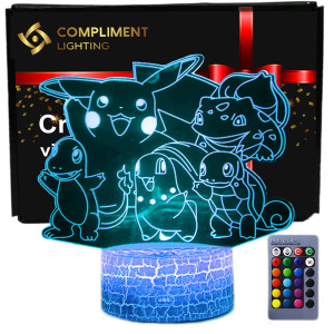Lampka Nocna 3D lampa do wizualizacji 3D Pokemon Group Pikachu