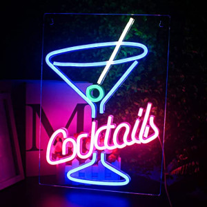 Gotowy Neon Duży led USB na ścianę znak Cocktails