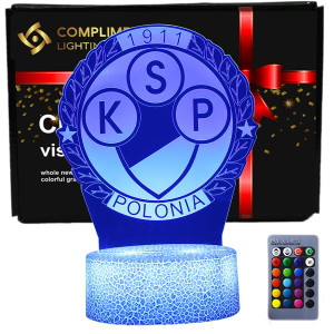 Lampka Nocna 3D lampa Liga polska piłka nożna Polonia Warszawa