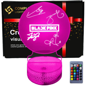 Lampka 3D led usb Black Pink K-Pop