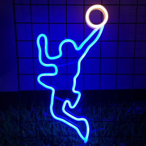 Neon Led USB/bateria Lampka na ścianę Napis do pokoju Siatkarz