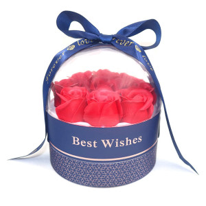 Flower Box – Hiszpańskie Rubinowe Róże Mydlane „Red Charm Collection”