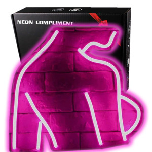 Neon LED Baterie/USB Na ścianę kobieta postać