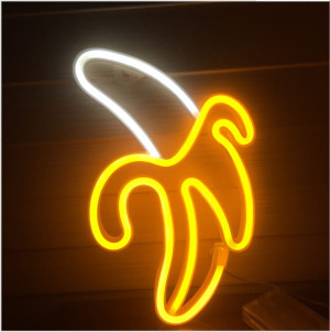 Neon led USB na ścianę znak Banan