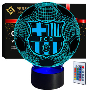 Lampka nocna Personal 3D Lamp LED USB pilot Piłka Nożna Herb FC Barcelona