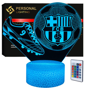 Lampka nocna Personal 3D Lamp LED USB pilot Piłka Nożna Korki FC Barcelona