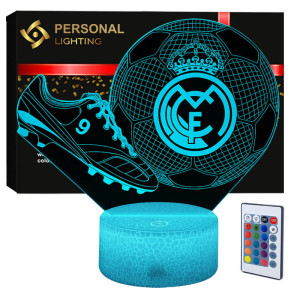 Lampka nocna Personal 3D Lamp LED USB pilot Piłka Nożna Korki FC REAL MADRYT