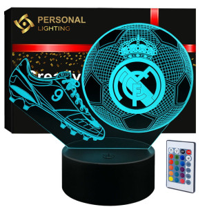 Lampka nocna Personal 3D Lamp LED USB pilot Piłka Nożna Korki FC Real Madryt