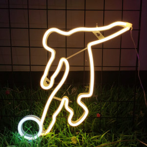 Neon Led USB/bateria Lampka na ścianę Napis do pokoju Piłkarz Maradona