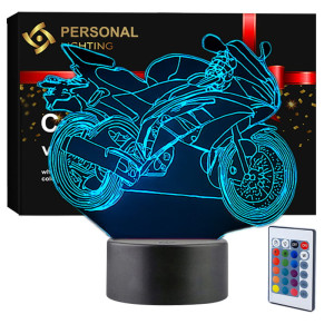 Lampka 3D LED USB Motocykl Cross – Gadżet dla Fana Motoryzacji