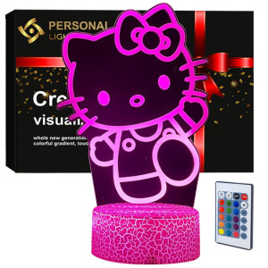 Lampka 3D nocna led usb + pilot Hello Kitty Cat