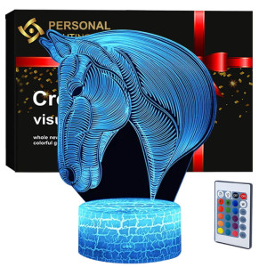 Lampka nocna 3D wizualizacja Personal Lamp USB LED pilot KOŃ