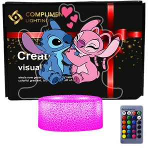 Lampka 3D nocna led usb na prezent Lilo i Stitch z nadrukiem