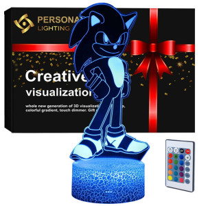 Lampka nocna Personal 3D Lamp LED USB pilot Mały Sonic z bajki