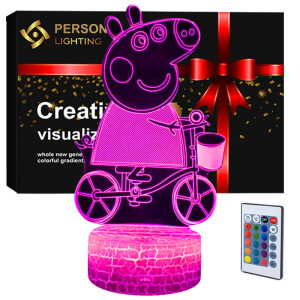 Lampka nocna Personal 3D Lamp LED USB pilot Świnka Peppa