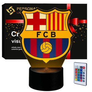 Lampka nocna Personal 3D Lamp LED USB pilot piłka nożna FC Barcelona z nadrukiem