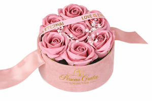 Flower Box Serce – Pastelowe Róże Holenderskie