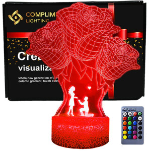 lampka nocna prezent na Walentynki 3D - Love