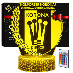 Lampka 3D nocna LED USB Liga Polska Korona Kielce