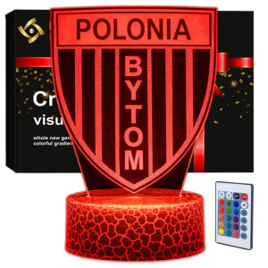 Lampka 3D nocna LED USB Liga Polska Polonia Bytom