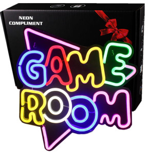 Duży Neon LED USB lampka na ścianę Napis do pokoju znak neonowy Game Room