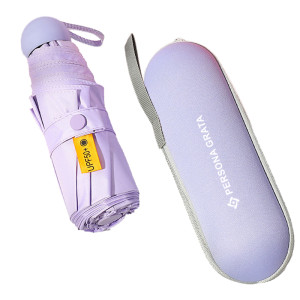 Parasol składany mały do torebki w kapsułce Parasolka Lawendowa Mini I Ochrona UV 50+