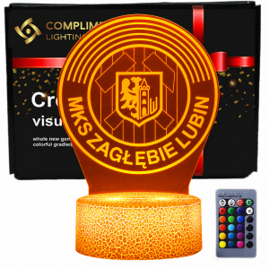Lampka Nocna 3D lampa Liga polska piłka nożna Zagłębie Lubin