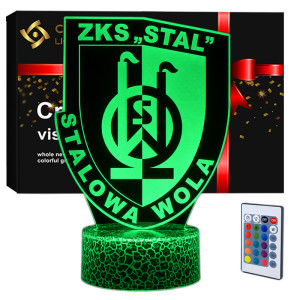 Lampka 3D nocna LED USB Liga Polska Stal Stalowa Wola