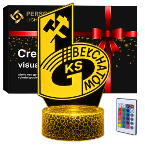 Lampka 3D LED Bełchatów – motyw klubowy 16 kolorów pilot USB