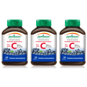 Jamieson Vitamina C 1000 mg 3X120 cpr Masticabile Mirtillo