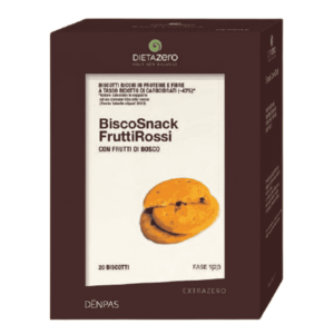 Denpas Dieta Zero Dieta Zero Biscosnack 16 Biscotti Ricoperti di cioccolato Frutti Rossi
