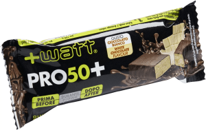 +Watt PRO 50+ 1 Barretta Proteica 50 gr Cioccolato Bianco