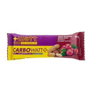 +Watt Carbowatt+ 1 Barretta da 40 gr Arachidi e Mirtilli Rossi