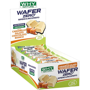 WHY SPORT WHY Nature Wafer Zero 24 Barrette Proteiche 35 gr Cioccolato bianco nocciola