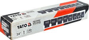 Zestaw młotków YATO 3/4" 22-41 mm 8 szt. YT-1115 (5906083911156). Kołpaki końcowe