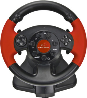 Kierownica przewodowa ESPERANZA USB PC/PS3/PS2 czarno/czerwona (EG103). Kontrolery do gier