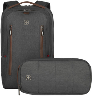 Plecak na laptopa Wenger City Upgrade 16" Szary + torba (606489). Torby, plecaki i etui na laptopy