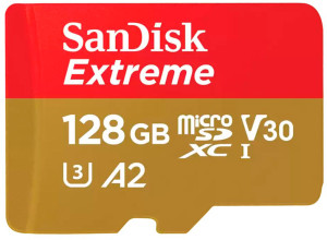 SanDisk Extreme microSDXC 128 GB UHS-I (SDSQXAA-128G-GN6MA). Karty pamięci