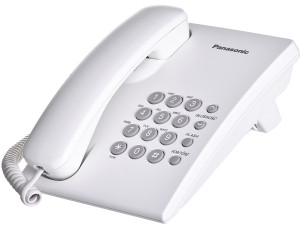 Telefon stacjonarny Panasonic KX-TS500 PDW Biały. Telefony stacjonarne
