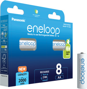 Akumulatorki Panasonic Eneloop AA 2000 mAh 8BP 8 szt. (BK-3MCDE/8BE). Baterie i akumulatorki