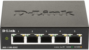 Komutator D-Link DGS-1100-05V2 5-Port Gigabit Smart Managed (DGS-1100-05V2/E). Switche, przełączniki sieciowe
