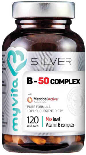 Suplement diety Myvita Silver Witamina B50 Complex 120 kapsułek (5903021591265). Witaminy i minerały