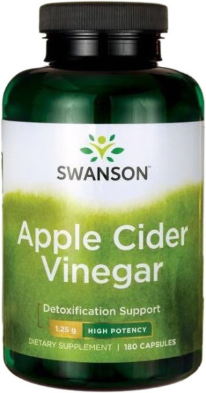 Ocet jabłkowy Swanson Apple Cider Vinegar 625 mg 180 kapsułek (0087614022925). Naturalne suplementy diety i ekstrakty