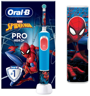 Elektryczna szczoteczka do zębów Oral-b Braun Vitality Pro Kids 3+ Spider-Man + TC. Szczoteczki elektryczne i irygatory