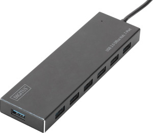 Hub USB Digitus USB 3.0 Hub biurowy 7-w-1 (DA-70241-1). Huby i czytniki kart USB