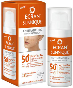 Krem przeciwsłoneczny Ecran Sunnique Antimanchas Fluido Protector SPF50+ 50 ml (8411135484016). Kremy przeciwsłoneczne