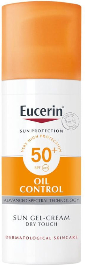 Krem-żel przeciwsłoneczny do twarzy z efektem matującym Eucerin Sun Gel Creme Oil Control Dry Touch SPF50+ 50 ml (4005800120237). Kremy przeciwsłoneczne