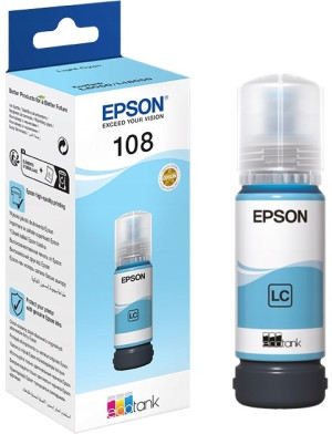 Tusz Epson EcoTank 108 Light Cyan 70 ml (8715946712376). Atramenty