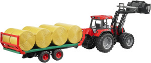 Zestaw Bruder Roundbale trailer with 8 bales (4001702022204). Autka i pojazdy zabawkowe