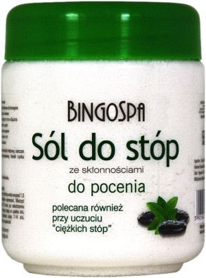 Sól do kąpieli nóg Bingospa Salt For Feet Prone To Perspiration dla osób ze skłonnością do potliwości stóp 550 g (5901842000119). Sole i kule do kąpieli